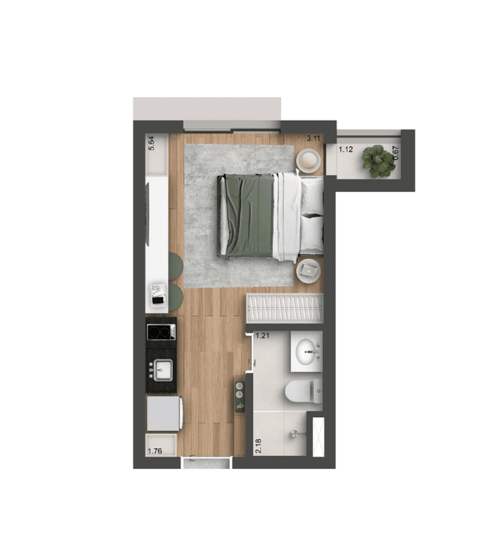 Planta 1 — Auren Studios Vila Clementino