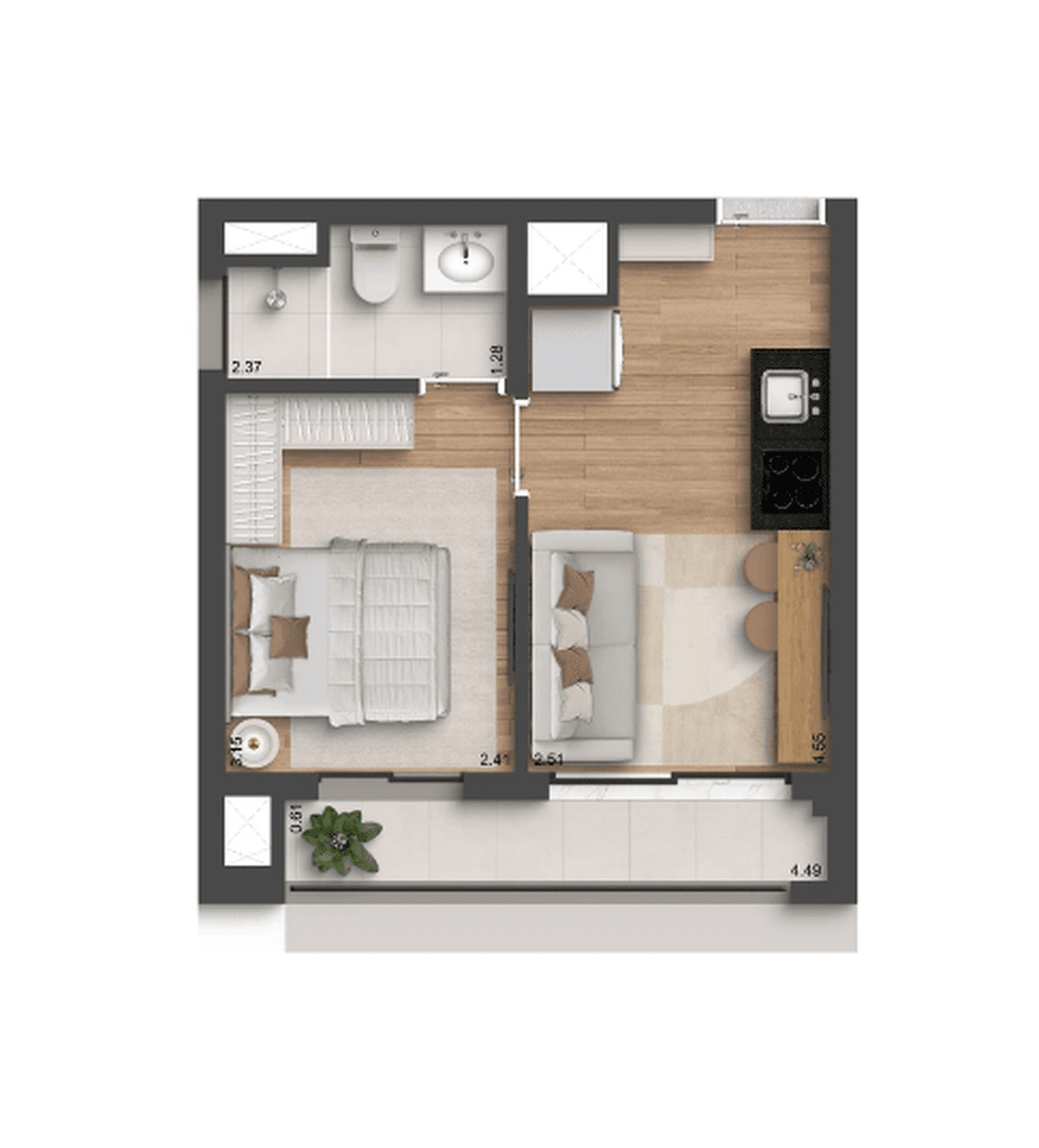 Planta 3 — Auren Studios Vila Clementino