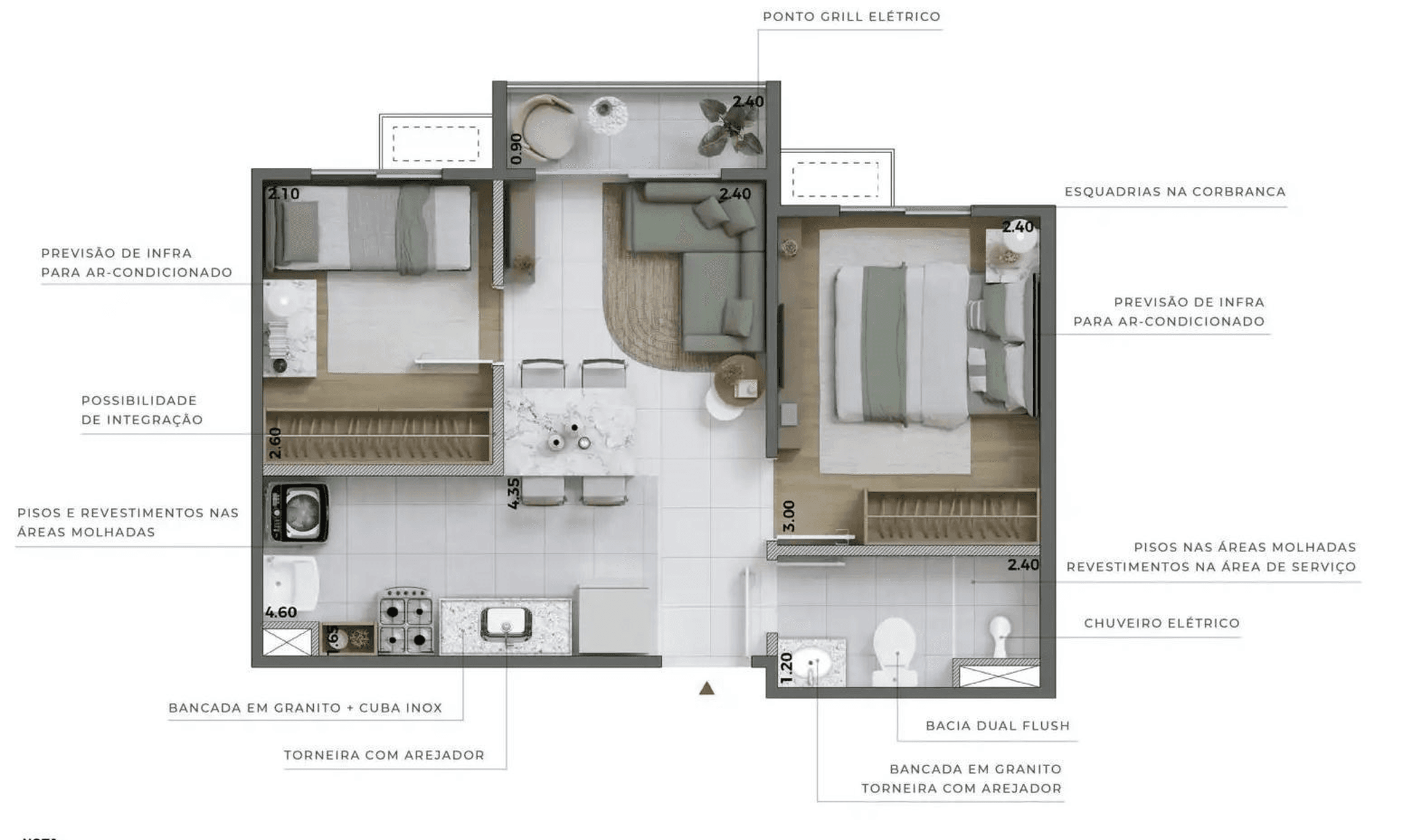 Planta 2 — Equale Condomínio Clube