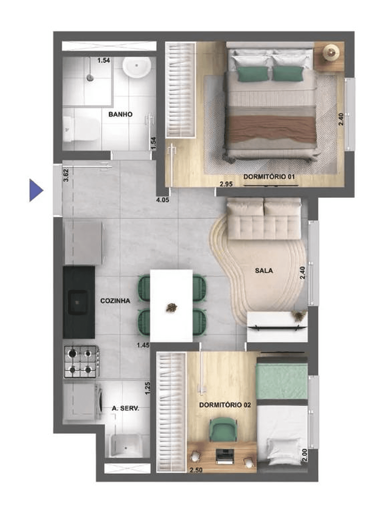 Planta 1 — Cidade Villa Lobos Tenor