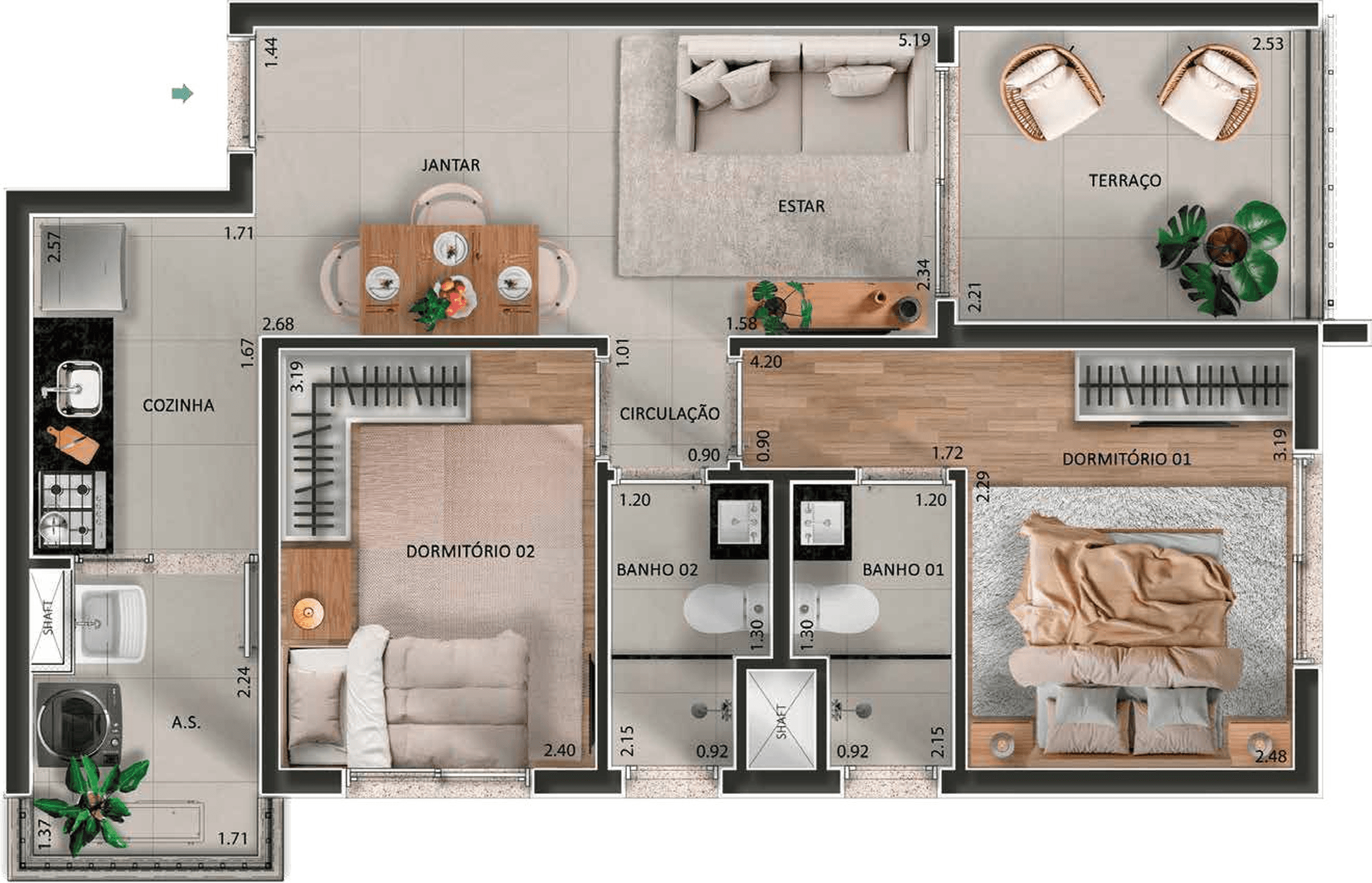 Planta 5 — Árbore - Residencial