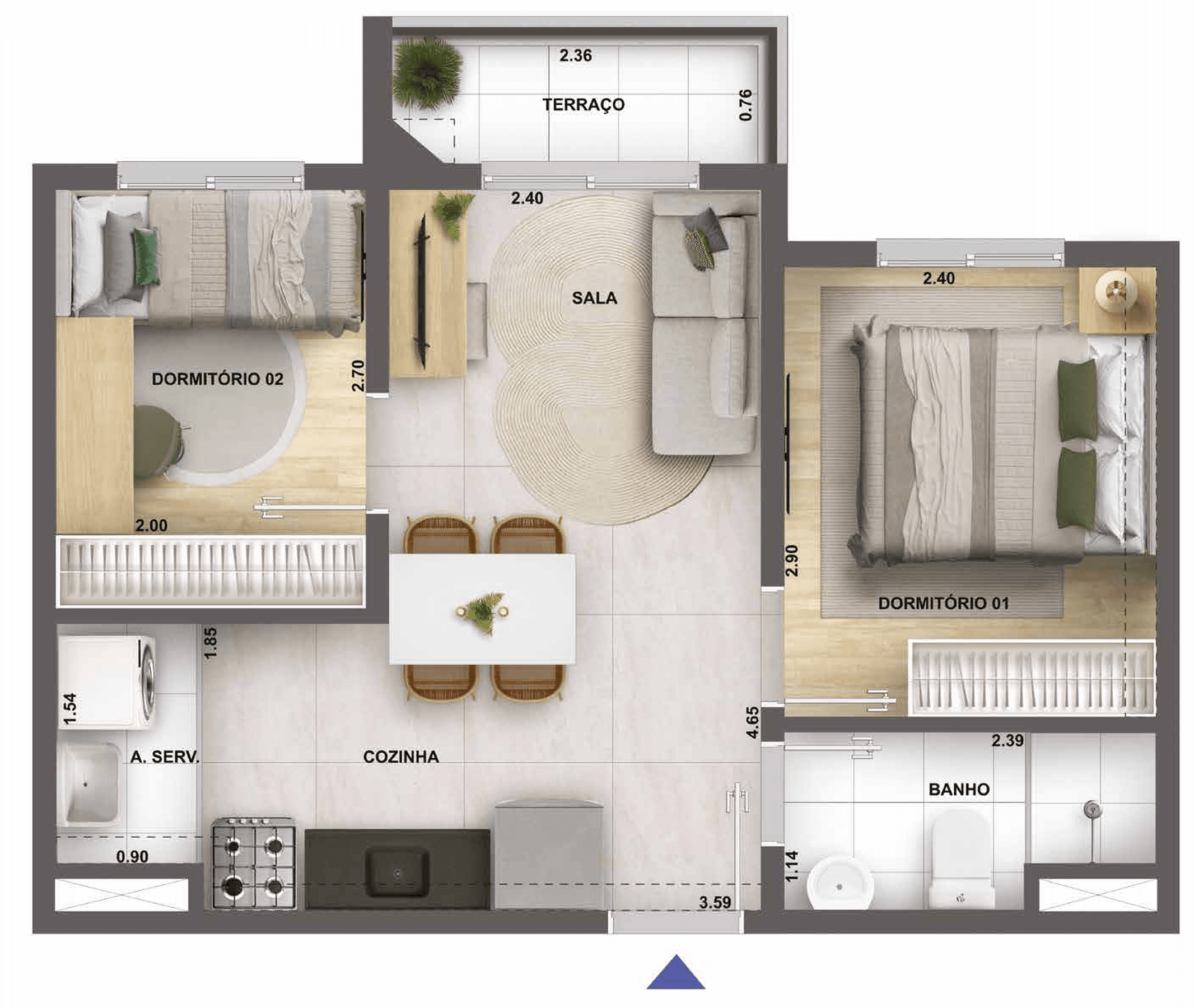 Planta 3 — Nova Leopoldina Condomínio Art