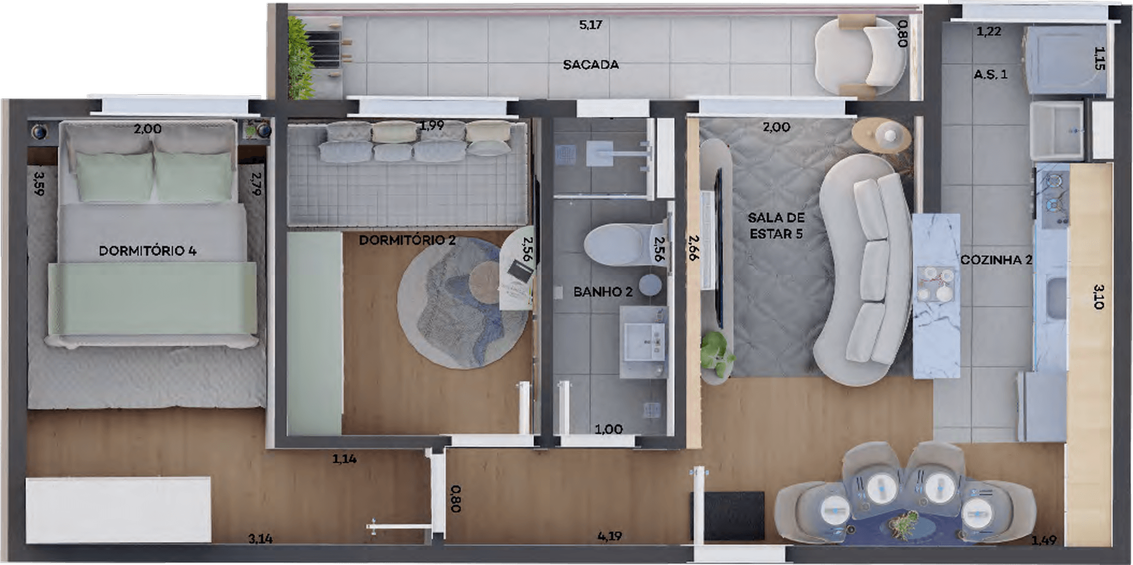 Planta 4 — Belvedere Liberdade