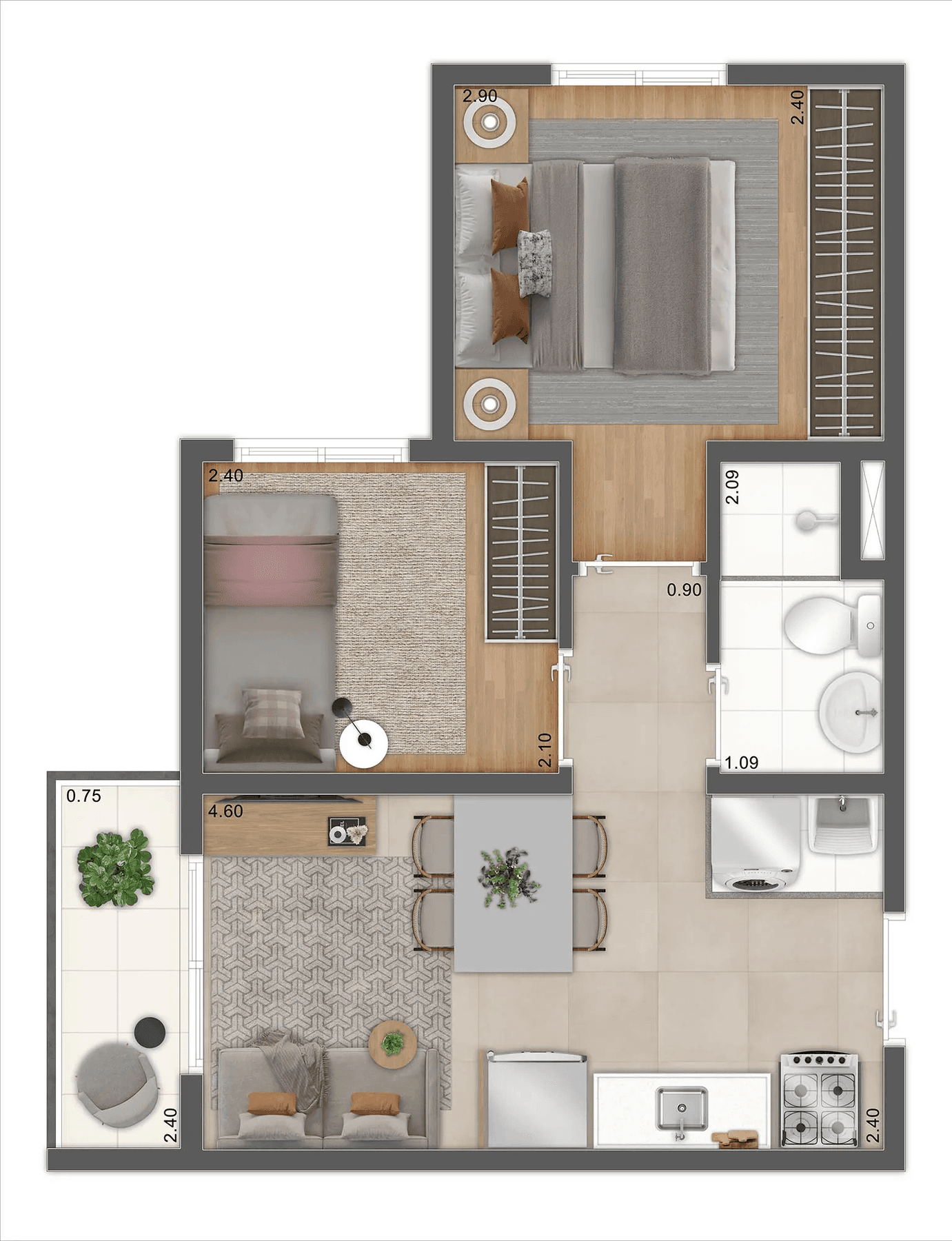 Planta 3 — Ares do Horto Pau Brasil
